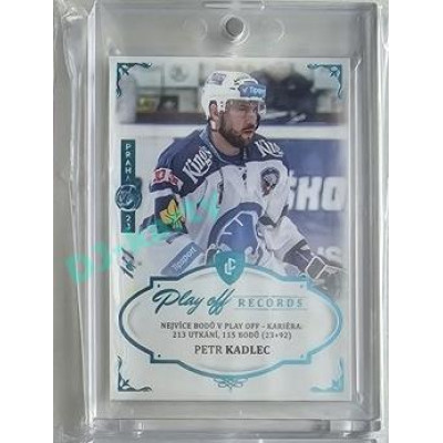 2023 Legendary Cards REKORDY ČESKÉ EXTRALIGY #PPC-05 Petr Kadlec Play Off Expo Praha Turquoise 1/1