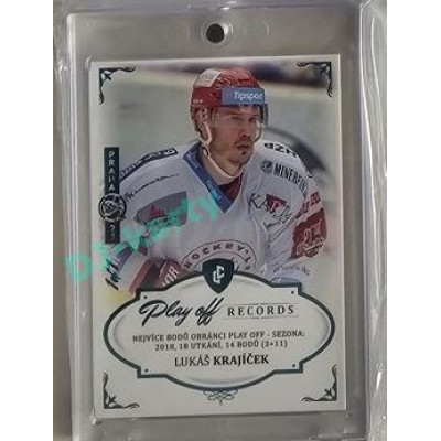 2023 Legendary Cards REKORDY ČESKÉ EXTRALIGY #PPD-04 Lukáš Krajíček Play Off Expo Praha Turquoise 1/1