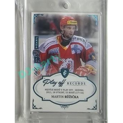 2023 Legendary Cards REKORDY ČESKÉ EXTRALIGY #PPS-01 Martin Růžička Play Off Expo Praha Turquoise 1/1