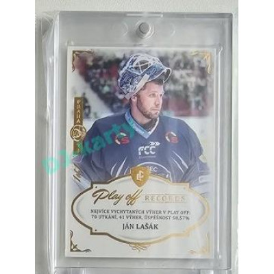2023 Legendary Cards REKORDY ČESKÉ EXTRALIGY #PW-04 Ján Lašák Play Off Expo Praha Gold 1/1