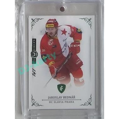 2023 Legendary Cards REKORDY ČESKÉ EXTRALIGY #025 Jaroslav Bednář Expo Praha Emerald 1/1
