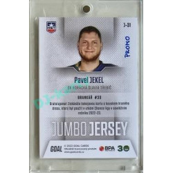 2022/23 Goal Cards Chance #J-31 Pavel Jekel Jumbo Jersey 1of2 EXPO PROMO