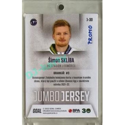 2022/23 Goal Cards Chance #J-30 Šimon Sklíba Jumbo Jersey 1of3 EXPO PROMO