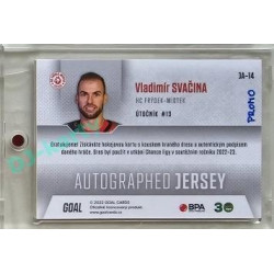 2022/23 Goal Cards Chance #JA-14 Vladimír Svačina Autographed Jersey 1of1 EXPO PROMO