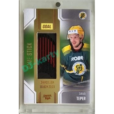 2022/23 Goal Cards Chance #S-35 Jakub Teper Game Used Stick 1of3 EXPO PROMO