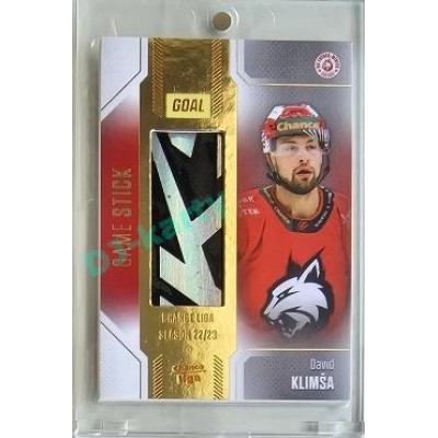 2022/23 Goal Cards Chance #S-21 David Klimša Game Used Stick 1of1 EXPO PROMO