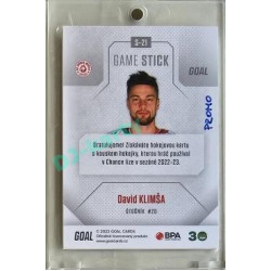 2022/23 Goal Cards Chance #S-21 David Klimša Game Used Stick 1of1 EXPO PROMO