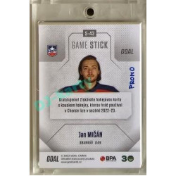 2022/23 Goal Cards Chance #S-43 Jan Mičán Game Used Stick 1of3 EXPO PROMO