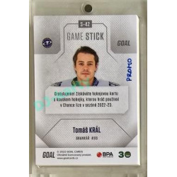 2022/23 Goal Cards Chance #S-42 Tomáš Král Game Used Stick 1of3 EXPO PROMO