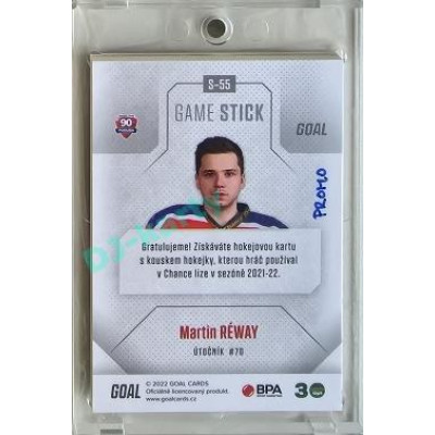 2022/23 Goal Cards Chance #S-55 Martin Réway Game Used Stick 1of3 EXPO PROMO