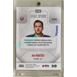 2022/23 Goal Cards Chance #S-26 Jan Hudeček Game Used Stick 1of1 EXPO PROMO