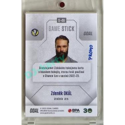 2022/23 Goal Cards Chance #S-46 Zdeněk Okál Game Used Stick 1of4 EXPO PROMO