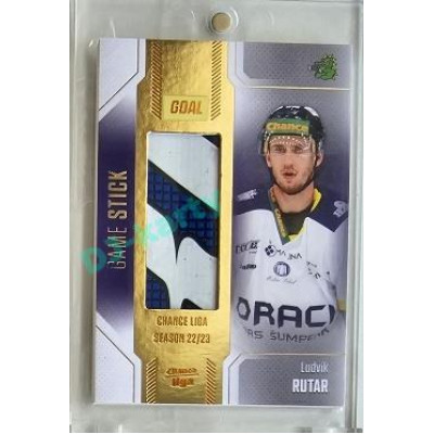 2022/23 Goal Cards Chance #S-56 Ludvík Rutar Game Used Stick 1of1 EXPO PROMO