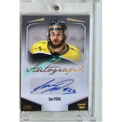 2022/23 Goal Cards Chance Liga 2. série #99 Jan Pohl Autograph 1of1 EXPO PROMO