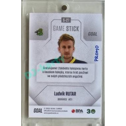 2022/23 Goal Cards Chance #S-56 Ludvík Rutar Game Used Stick 1of1 EXPO PROMO
