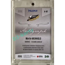 2022/23 Goal Cards Chance Liga 2. série #97 Martin Weinhold Autograph 1of1 EXPO PROMO