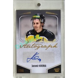 2022/23 Goal Cards Chance Liga 2. série #102 Jaromír Kverka Autograph 1of1 EXPO PROMO