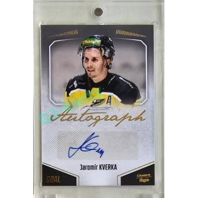 2022/23 Goal Cards Chance Liga 2. série #102 Jaromír Kverka Autograph 1of1 EXPO PROMO