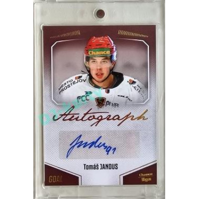 2022/23 Goal Cards Chance Liga 2. série #108 Tomáš Jandus Autograph 1of1 EXPO PROMO