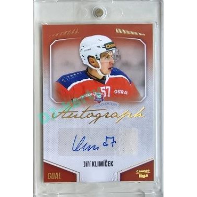 2022/23 Goal Cards Chance Liga 2. série #151 Jiří Klimíček Autograph 1of1 EXPO PROMO