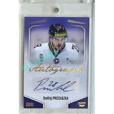 2022/23 Goal Cards Chance Liga 2. série #113 Ondřej Procházka Autograph 1of1 EXPO PROMO