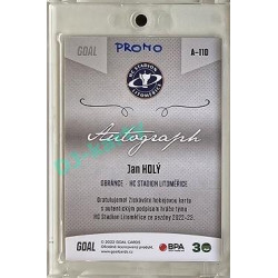 2022/23 Goal Cards Chance Liga 2. série #110 Jan Holý Autograph 1of1 EXPO PROMO