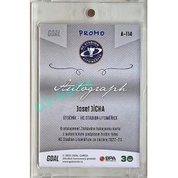 2022/23 Goal Cards Chance Liga 2. série #114 Josef Jícha Autograph 1of1 EXPO PROMO