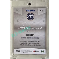 2022/23 Goal Cards Chance Liga 2. série #111 Jan Hampl Autograph 1of1 EXPO PROMO