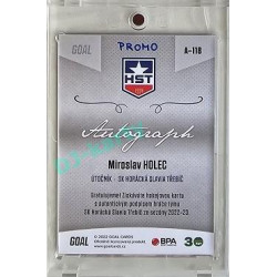 2022/23 Goal Cards Chance Liga 2. série #118 Miroslav Holec Autograph 1of1 EXPO PROMO