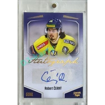 2022/23 Goal Cards Chance Liga 2. série #121 Robert Černý Autograph 1of1 EXPO PROMO