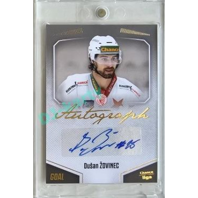 2022/23 Goal Cards Chance Liga 2. série #129 Dušan Žovinec Autograph 1of2 EXPO PROMO