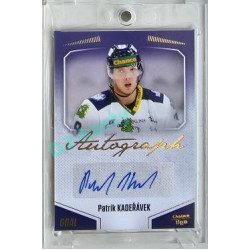 2022/23 Goal Cards Chance Liga 2. série #157 Patrik Kadeřávek Autograph 1of1 EXPO PROMO