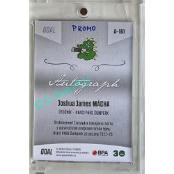 2022/23 Goal Cards Chance Liga 2. série #161 Joshua James Mácha Autograph 1of1 EXPO PROMO