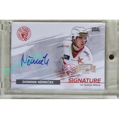 2022/23 Goal Cards Chance Liga #S-DN Dominik Němeček Signature Expo 1of5 Silver