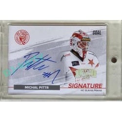 2022/23 Goal Cards Chance Liga #S-MP Michal Pittr Signature Expo 1of5 Silver