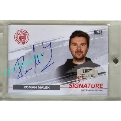 2022/23 Goal Cards Chance Liga #S-RL Roman Málek Signature Expo 1of5 Silver