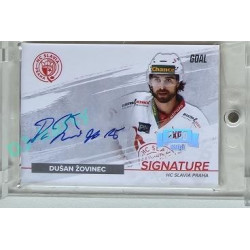 2022/23 Goal Cards Chance Liga #S-DZ Dušan Žovinec Signature Expo 1of5 Silver