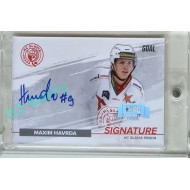 2022/23 Goal Cards Chance Liga #S-MH Maxim Havrda Signature Expo 1of5 Silver