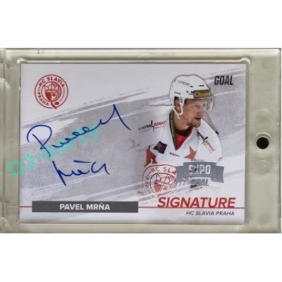 2022/23 Goal Cards Chance Liga #S-PM Pavel Mrňa Signature Expo 1of5 Silver
