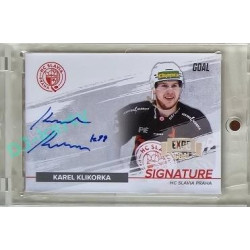 2022/23 Goal Cards Chance Liga #S-KK Karel Klikorka Signature Expo 1of5 Silver