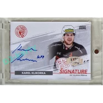 2022/23 Goal Cards Chance Liga #S-KK Karel Klikorka Signature Expo 1of5 Silver