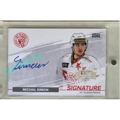 2022/23 Goal Cards Chance Liga #S-MS Michal Simon Signature Expo 1of5 Silver
