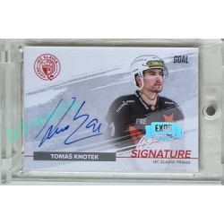 2022/23 Goal Cards Chance Liga #S-TK Tomáš Knotek Signature Expo 1of5 Silver