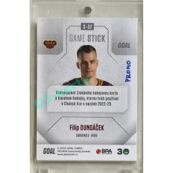 2022/23 Goal Cards Chance #S-32 Filip Dundáček Game Used Stick 1of3 EXPO PROMO