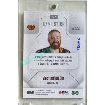 2022/23 Goal Cards Chance #S-02 Vlastimil Bilčík Game Used Stick 1of1 EXPO PROMO