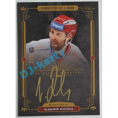 2021 OFS Kingdom of Lions Vladimír Růžička #A19 2/5 Authentic Signature GOLD