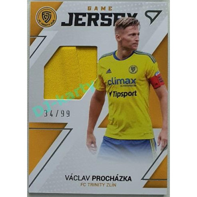 2022/23 Sportzoo Fortuna Liga 1. série #GJ-VP Václav Procházka Game Jersey 34/99