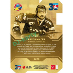 2022/23 Sportzoo ELH 2. série #AV-10 Rastislav Dej 30 let ELH Limited xx/50