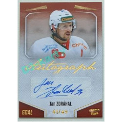 2022/23 Goal Cards Chance Liga 2. série #145 Jan Zdráhal Autograph xx/49