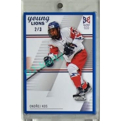 2023/24 Legendary Cards Hlinka Gretzky Cup Young Lions #22 Ondřej Kos Frame Blue 2/3
